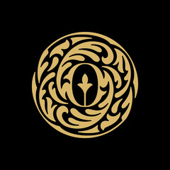 Monogram letter O Abstract Ornament