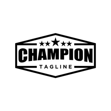 Champion sports logo emblem badge graphic typography