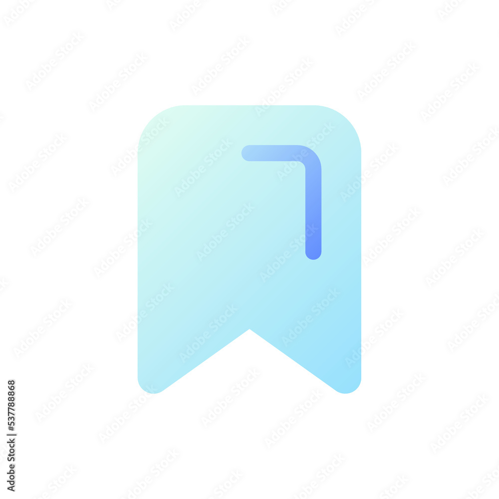 Poster marked content pixel perfect flat gradient two-color ui icon. bookmark for website pages. chosen dat