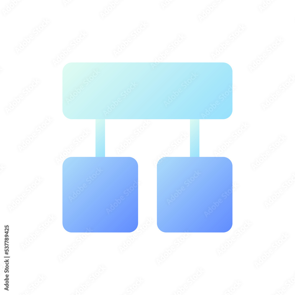 Poster block diagram pixel perfect flat gradient two-color ui icon. making decision. project management. si
