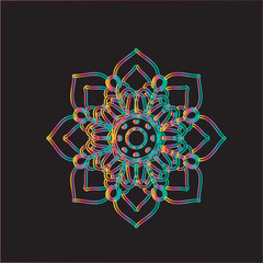 rainbow multicolor flower