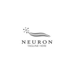 Neuron logo or nerve cell logo design,molecule logo illustration template icon with vector concept