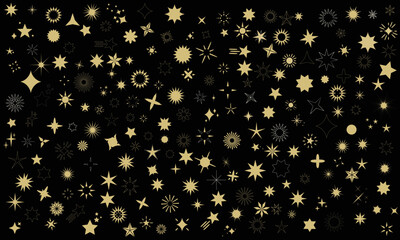 Pack &eacute;toiles Or dor&eacute; multiples