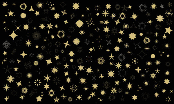 Pack &eacute;toiles Or dor&eacute; multiples
