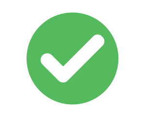 Isolated green check mark 
