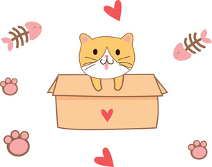 cartoon cat with very cuteness