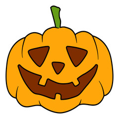 Halloween pumpkin. Vector illustration. Cartoon