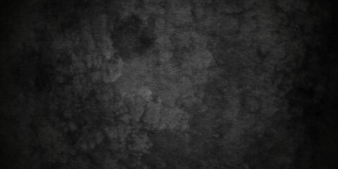 Dark black grunge textured concrete background. Panorama dark grey black slate background or texture. Vector black concrete texture. Stone wall background.	