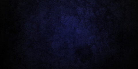 Naklejka premium Dark blue stone grunge concrete cement blackboard chalkboard wall floor texture. Black anthracite dark blue grunge old texture panorama backdrop background. 