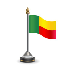 State table flag of Benin. National symbol perfect for design, Background transparent