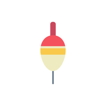 red yellow fishing bobber isolated white clip art preview