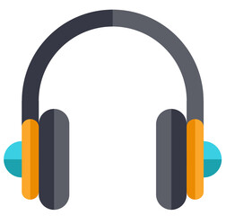 Headset flat design style object
