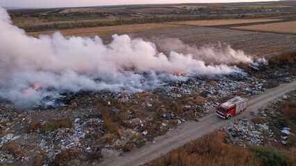Garbage pollution from Incinerated and disposed of incorrectly A source of pollution And spread the disease.Smoke of burning garbage into the air- pollution from waste garbage.