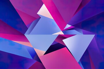 Obraz premium 3d rendering of purple and blue abstract geometric background. Scene for advertising, technology, showcase, banner, cosmetic, fashion, business. Sci Fi Illustration. Product display