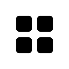 Mobile app menu black glyph ui icon. Interactive element of phone screen. User interface design. Silhouette symbol on white space. Solid pictogram for web, mobile. Isolated vector illustration