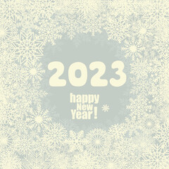  Christmas greeting card. Happy New Year 2023. - 537798443