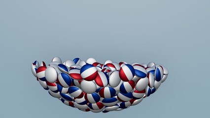 3D rendering of actual colored candy with a flag of Netherlands , isolated 