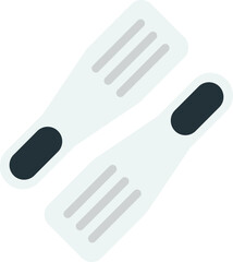 flippers illustration in minimal style