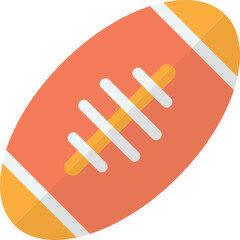 rugby ball illustration in minimal style