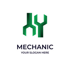 Mechanical Tool Colorful Gradient Company Logo Template