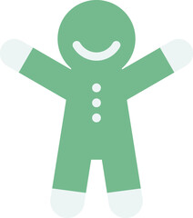 christmas gingerbread illustration in minimal style