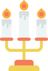 candle illustration in minimal style