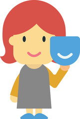 actress illustration in minimal style