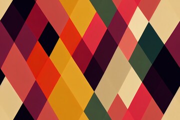 Seamless geometric triangle pattern in trendy autumn colors. Colorful background for home decor, textile, fall decoration, wallpaper and wrapping paper