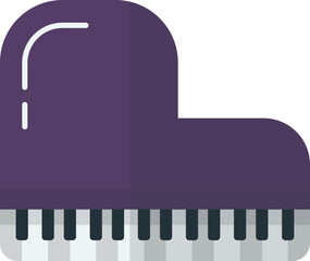 piano from top view illustration in minimal style