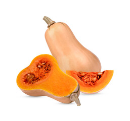 Butternut squash isolated on transparent background (.PNG)