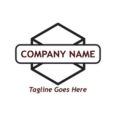 rectangle box logo, company logo example, a simple vector design