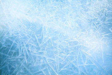 blue frozen texture of ice; abstract background