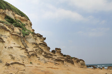 Yehliu natural landscape at Yehliu Geopark in Taiwan 19 April 2011