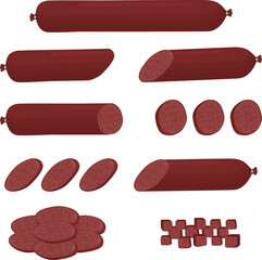 Various sweet tasty sausage