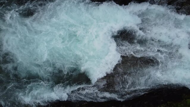 View of flowing water stream. Urke, Norway.