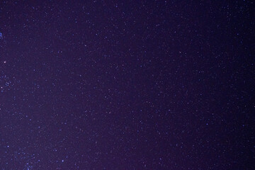 night photo with purple starry sky