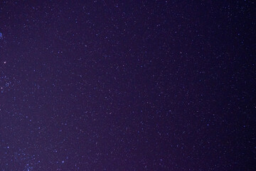 night photo with purple starry sky