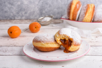 Sweet apricot donuts