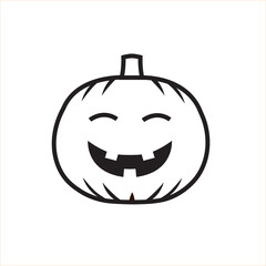 Cute cartoon style jack-o-lantern illustration