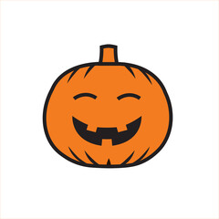 Cute cartoon style jack-o-lantern illustration