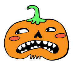 cartoon style vector illustration halloween pumpkins