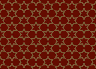 Colorful background stars abstract seamless pattern original geometric design. Modern textile fabric swatch all over print block.