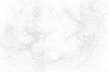 Distressed black texture. Dark grainy texture on white background. Dust overlay textured. Grain noise particles. Rusted white effect. Grunge design elements. Vector illustration, EPS 10.