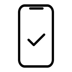 smartphone icon with checklist display on screen
