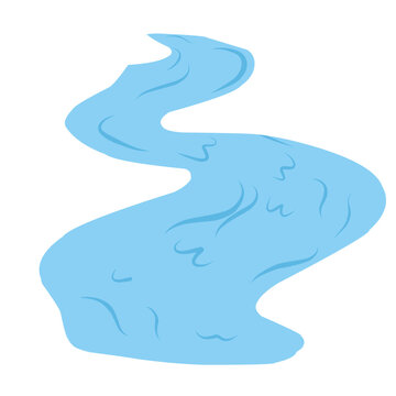 flowing blue river illustration