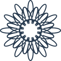 Geometric Circular Arabic Ornament	