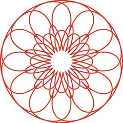 Geometric Circular Arabic Ornament	