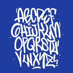 Hand drawing graffiti alphabet with street style