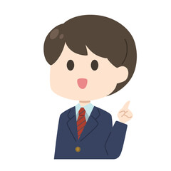 男子学生　イラスト