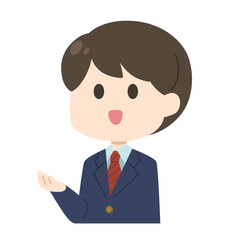 男子学生　イラスト